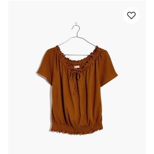 madewell texture and thread drawstring top